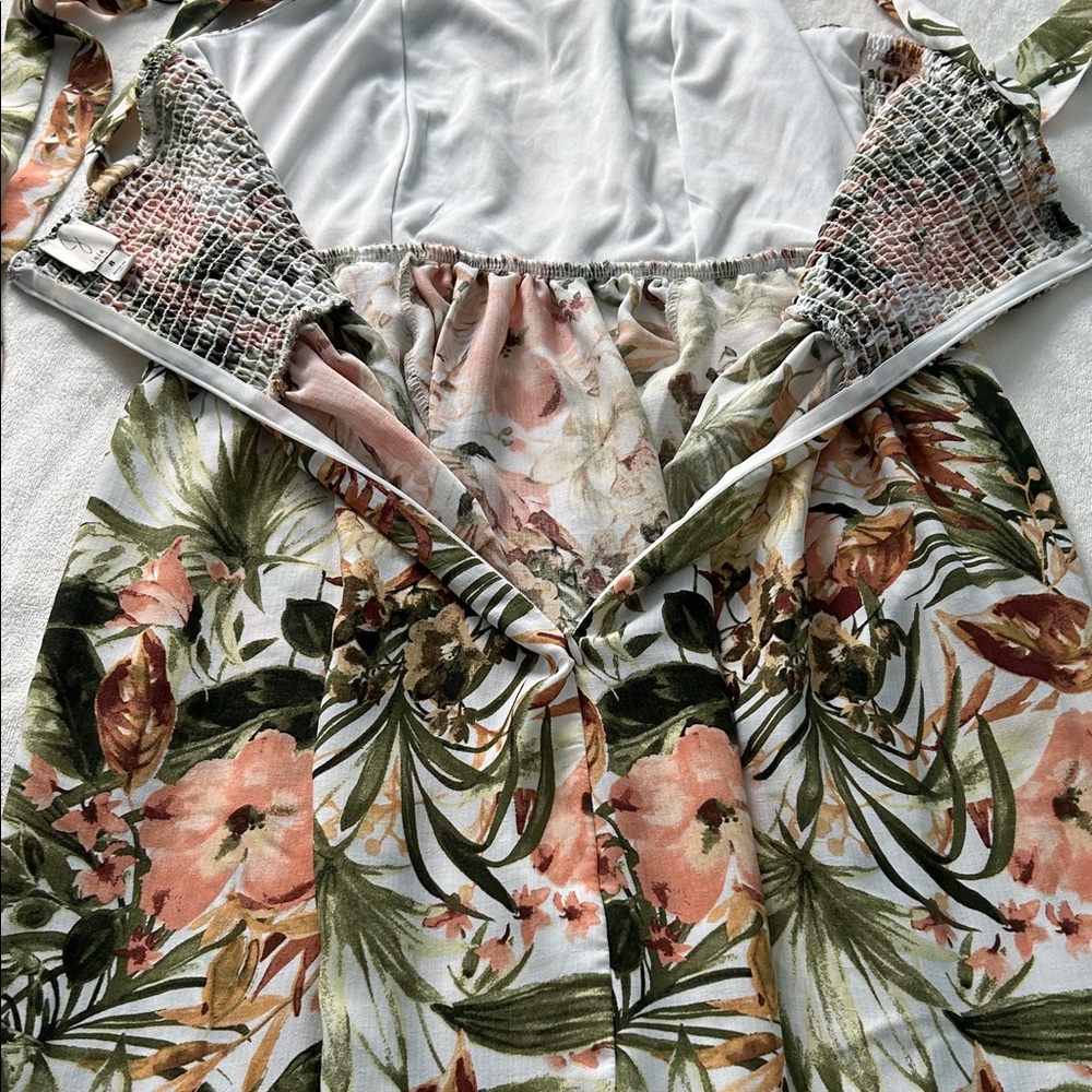 Joie Floral Green and Pink Maxi Dress - Picture 6 of 8